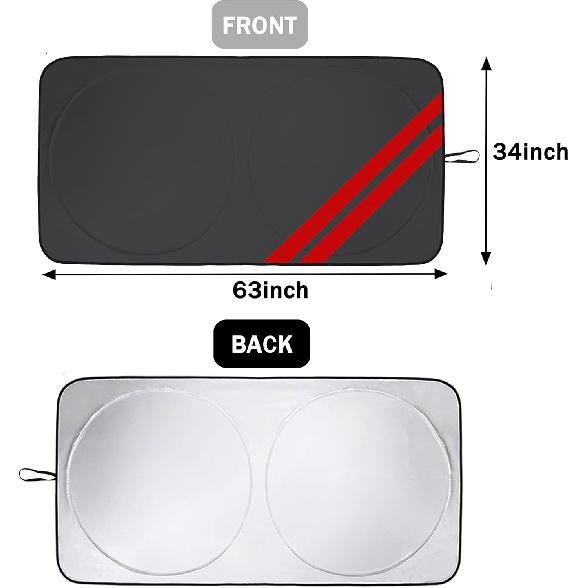 Front Windshield Sun Shade Fit For Dodge Charger Challenger Durango Journey Universal Fit To All Dodge Cars Foldable Sun Visor Protector Fit Dodge