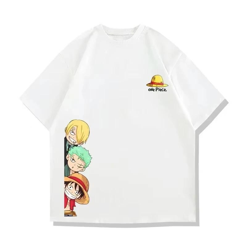One Piece Аниме Футболка Мужская Соломенная Шляпа Пираты Обезьяна Д. Луффи Манга Графическая Мужская Футболка Harajuku Топы с Коротким Рукавом Мужская Одежда
