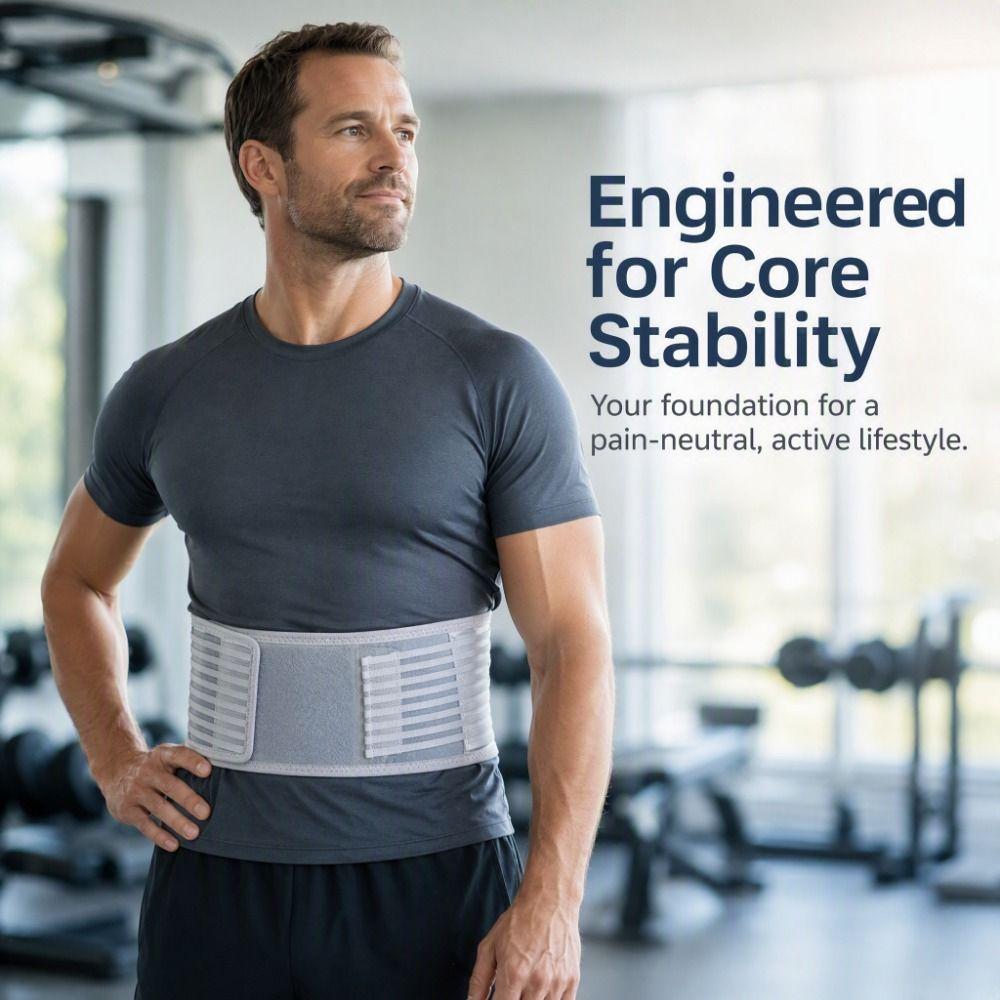 Anti Skid Mesh Lumbar Support Belt Adjustable Fitness Waist Protector Men