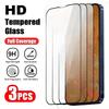3Pcs Full Cover Tempered Glass For iPhone 17 16 14 15 Pro Max 13 12 Mini Screen Protector For iPhone 16e 15 14 Plus 13 12 11 Pro