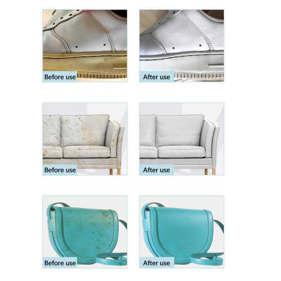 Белый крем для чистки обуви Безопасные ингредиенты Чистящая паста Удобный в использовании Губчатый аппликатор