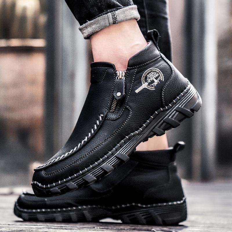 Ankle Boots Leather Shoes for Men Casual Boots Genuine Oxfords Business Leather Shoes Large Size Boots