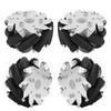 4pcs 100mm Durable Steel Mecanum Wheels Set Left Right Wheels for Robot Car 14162