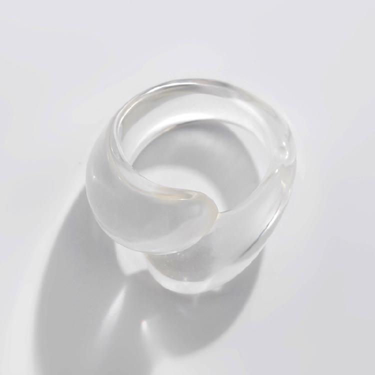 Модное кольцо-заявление Необычное геометрическое красочное кольцо с двойной каплей Трендовые женские аксессуары для повседневной носки