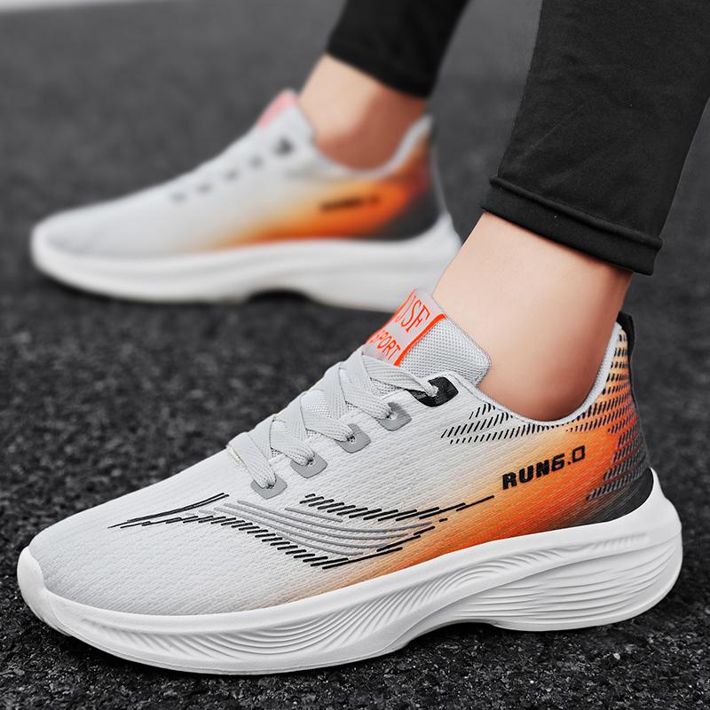 Мода 2024 Повседневные кроссовки Мужские и женские дышащие нескользящие туфли для ходьбы Уличные удобные модные кроссовки для бега на шнуровке