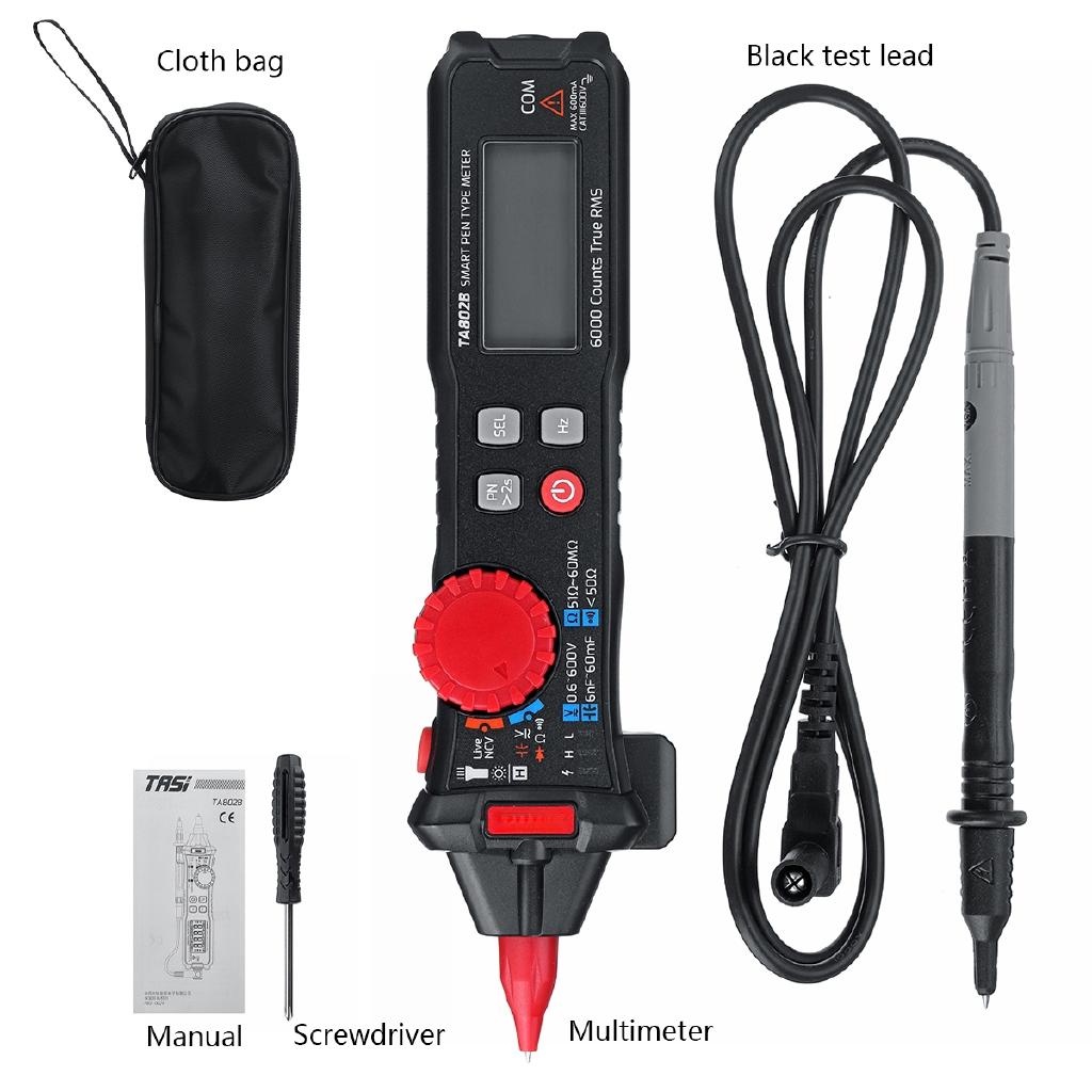 Digital multimeter True RMS 6000 Counts Digital Display Pocket Pen Multimeter High Precision Smart Multimeter Automatic Range 198 * 51 * 32mm