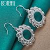925 Sterling Silver Round Wind Wheel Pendant Earrings, Fashionable Jewelry