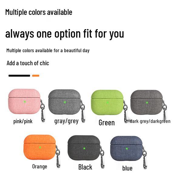 Чехол с текстурой кожи из ПУ для AirPods Pro 2 - Полная защита