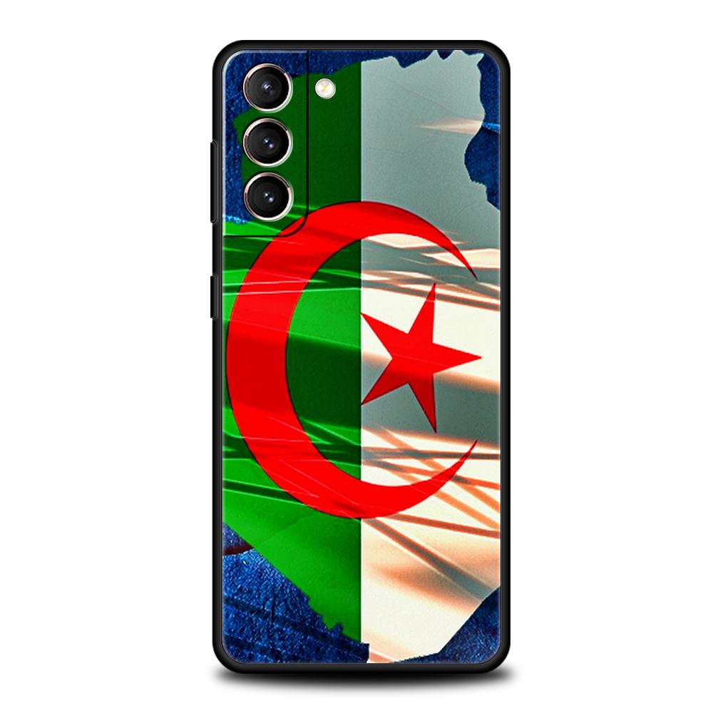 Algeria Flag Case for Samsung Galaxy S24 S23 S22 S20 S21 FE Ultra S10 S10E S9 S8 Plus 5G Silicone Shockproof Phone Cover Capas