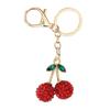 Rhinestone Cherry Bag Pendant Charms Car Keyring Cute Cherry Keychain  Gift
