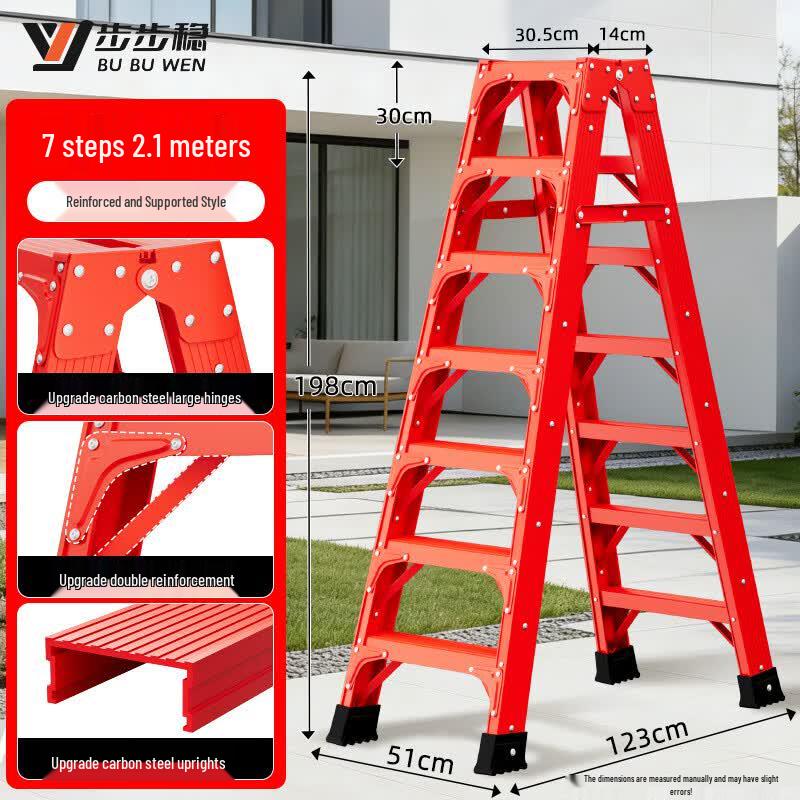 Bubbuwen Heavy-Duty Folding Aluminum Outdoor Ladder