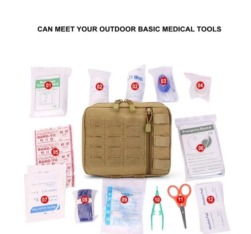 1PCS Tactical Molle EDC Pouch First Aid Kit Pouch Outdoor Sport Molle Waist Pack Emergency EMT Utility Tool Pouches Hunting Bags