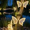 40/60Cm Led Outdoor Simulation Dynamic Static Butterfly Lights Holiday Party Home Christmas Decorations With Transformer