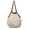 Polyester Hollow Woven Shoulder Bag Korean Style Pockets Mesh Handbags Large Capacity Edge Covering Summer Beach Tote Bags