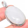 Natural Rainbow Moonstone Gemstone 925 Sterling Silver Pendant 1.89" b1W10