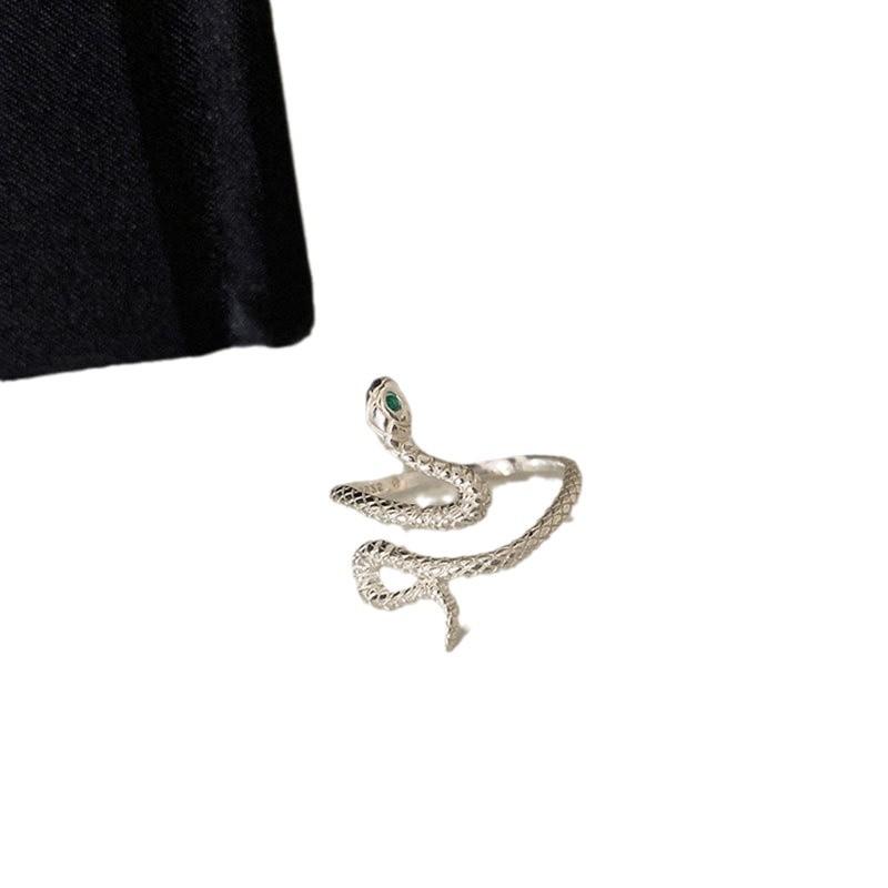 Новое китайское зодиакальное кольцо со змеей, женское нишевое дизайнерское чувство, ретро, легкое, роскошное, элегантное, модное, темпераментное, универсальное кольцо
