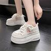 Playful Cute Little White Shoes Women's New Spring Versatile Inner Height Increase Casual Shoes Thick-soled Breathable Women's Shoes