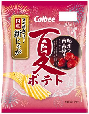 Calbee Летний картофель со вкусом кишской сливы нанко 61 г x 12 пакетов