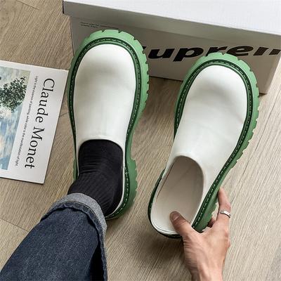 Летняя сумка, тапочки на голову без задника, маленькие кожаные туфли на толстой подошве с увеличением высоты, ленивые полушлепанцы на одной педали 3205-J