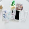 Складные чехлы с блестящим узором бабочек для Samsung, раскладывающиеся/складные, 6, 5, 4, 3, противоударный, блестящий, прозрачный чехол для телефона
