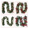 9 FT Long Christmas Garland Flexible PVC Hanging Pendant Artificial Christmas Garlands with Bowknot