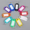 50Pcs Keyring Tags Plastic Key Fobs ID Tags with Split Keyring Paper Insert Key Tags Writing Paper Keychain Organizer
