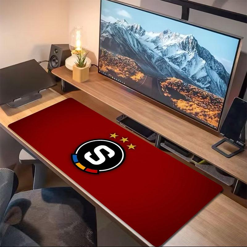 Sparta Prague Athletic Large Size Mouse Pad Large Gaming Table Cushion Nonslip Laptop Tablet Big Mousepad Xxl Mat Mini Pc Playmat With Lock Edge
