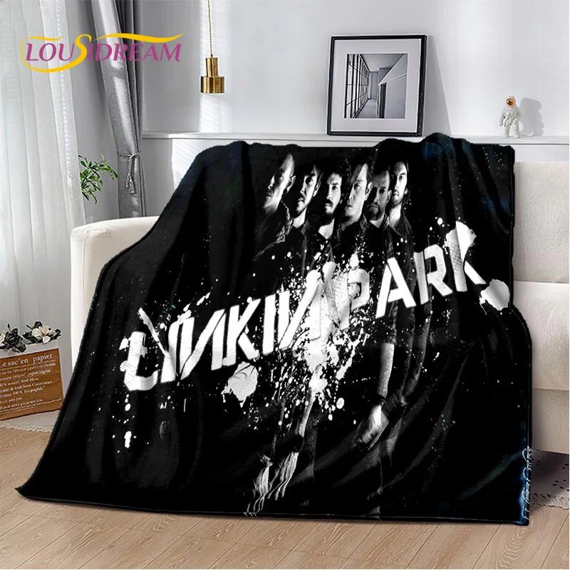 Retro Rock Band 3D L-Linkin Park Soft Flannel Blanket for Beds Bedroom Sofa Picnic,Throw Blanket for Cover Outdoors Leisure Gift