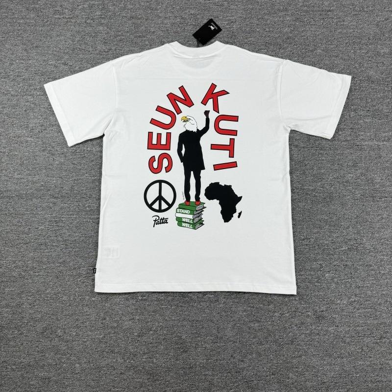 Cross-border trendy brand PATTA European and American street creative fun printing men's and women's casual loose short-sleeved collection T-shirt 