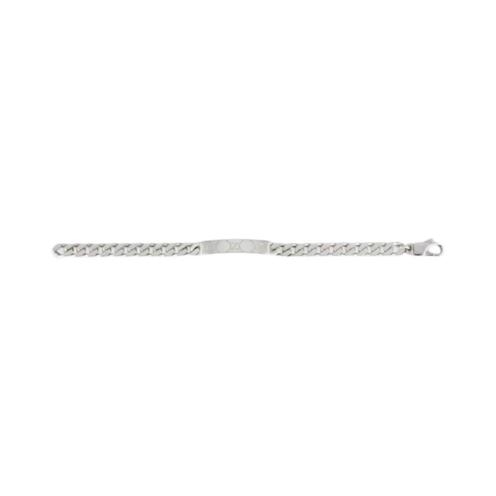 Gucci Signature Carved Decoration Shiny 925 Silver Bracelet Unisex Bracelet 814851-J8400-8106