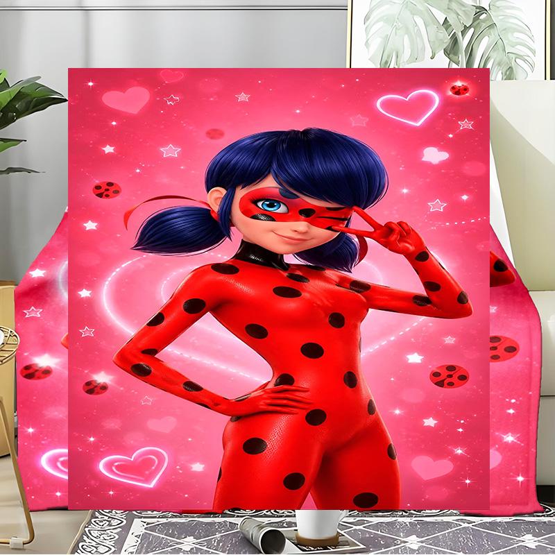 Ladybug Magic Adventure Blanket Flannel Throw for Sofa, Indoor, Camping, Living Room, Office, Chair, And Bed Soft Birthday Gift