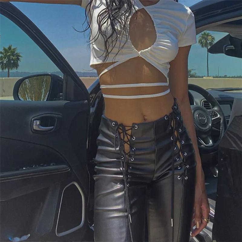 Женские облегающие повседневные брюки осень/зима 2024 года с универсальным дизайном ремешков