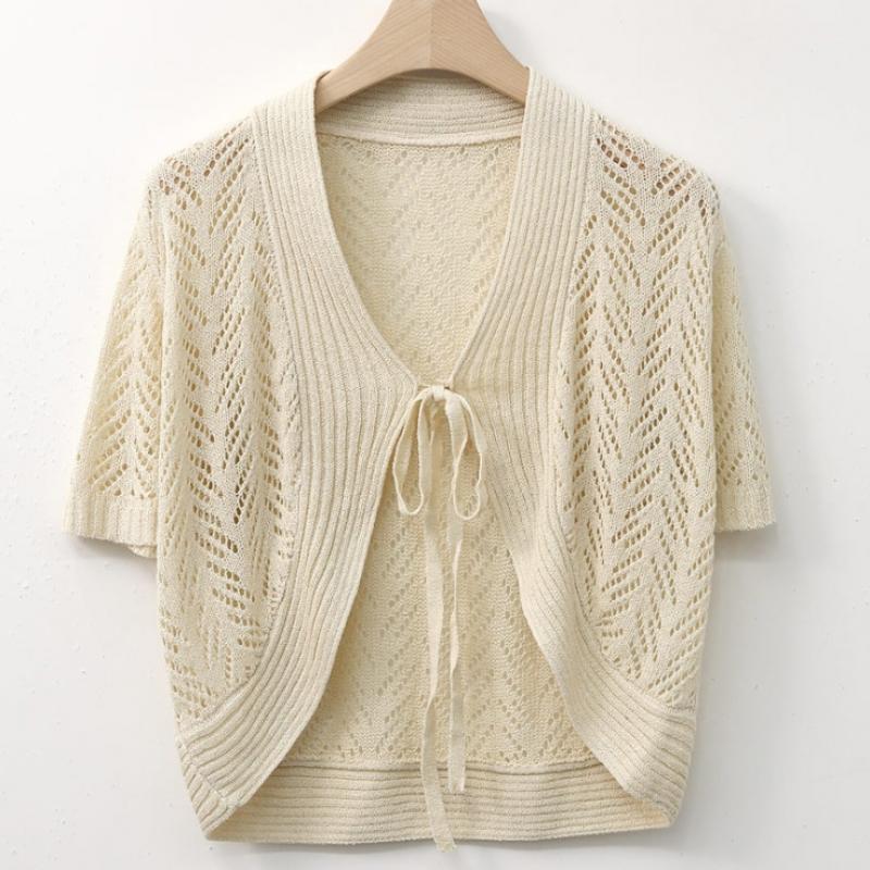 Shop Women S Bolero Punching Short Sleeve Knit Cardigan Ivory Dgb Wcd 2374