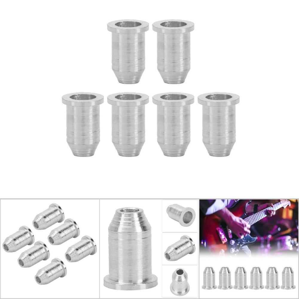 6PCS Through Body Design Guitar String Ferrules Guitar String Mounting Ferrules For Guitar