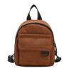Fashion Women Mini Backpack Solid Color Corduroy Small Backpacks Simple Casual Student Bookbags Traveling Backpacks