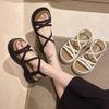 Women's 2024 Summer Platform Sandals with Small Cross-Strap and High Heel In New Korean Style