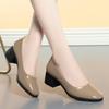 Яркая кожа французский вечерний бриз нежные туфли средний каблук с юбкой телесные одинарные туфли, новые весенне-летние туфли из маленькой кожи с квадратным носком