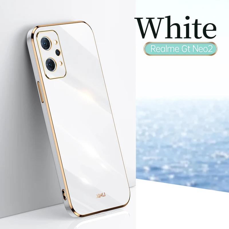 Квадратный Чехол с Покрытием на Для Realme GT Neo 2 3 3T GT2 Pro Neo2 2T GT G Ударопрочный Мягкий ТПУ Задняя Крышка Чехлы для Телефона