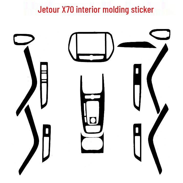 Jetour X70 Carbon Fiber Gear Lever & Console Decorative Stickers