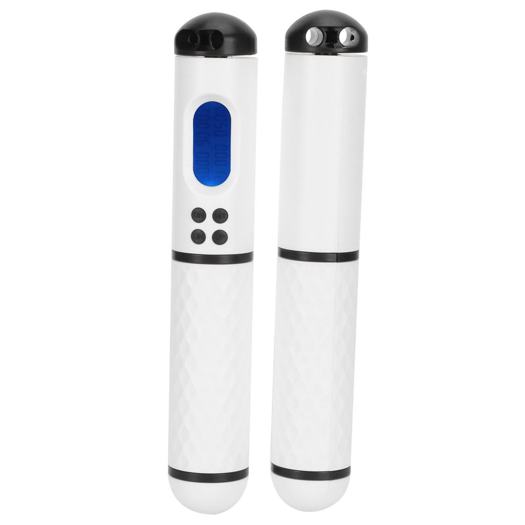 Skipping Rope Intelligent Electronic Counting Exercise Jumping Rope Fitness Equipment(White Black )