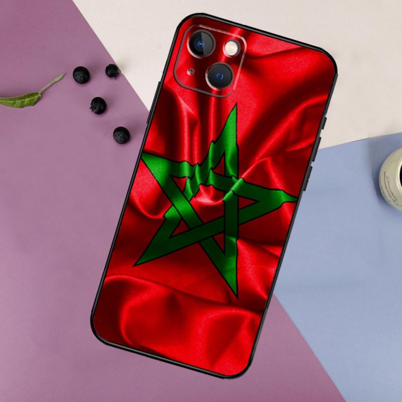 Марокко Марокканский Флаг Силиконовый Чехол Для iPhone 17 15 14 13 12 11 Pro Max 16 Plus 12 13 Mini 16e 17 Air Задняя Крышка