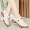 Белые туфли для женщин, новые весенние и летние туфли из кожи с мягкой подошвой, нескользящие, для спорта и отдыха, универсальные