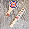 Wooden Paddle Wooden Paddle Ball Game Red Ball Rebound Ball Game  Interactive Toy