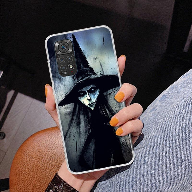 Чехол для телефона Halloween Moon Witch Horror Phnoe Case для Phnoe Case для Xiaomi Redmi Note 15 14 14S 13 Pro Plus 12 12S 11S 11E 10S 10 11T 5G U
