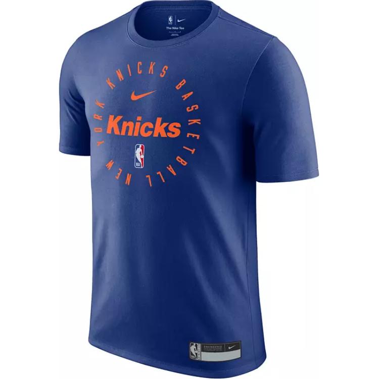 Nike Футболка X NBA New York Knicks Legend Practice Soft с круглым вырезом и коротким рукавом, мужская, синяя HF1430-495