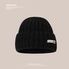 New Loose Knitted Hat for Women In Autumn and Winter Face Showing Small Wool Hat Personalized Letters Warm Cold Hat Couple Pullover Hat