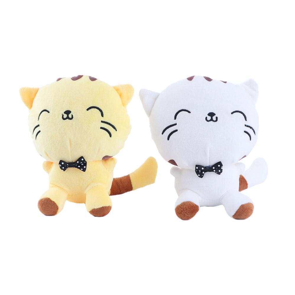 Милые Игрушки Рождественский Подарок Мягкий Подарок Кукла Подушка Кот с Бантом Плюшевые Куклы Диванная Подушка Мягкие Игрушки