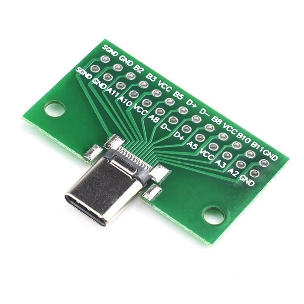 24 Pin Type-C Test Board 2.54mm Pitch USB 3.1 PCB Adapter Type-C Connector Socket For Data Line