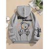 Уличные мужские и женские толстовки Endless Struggle Graffiti Bear Printed Hoodie Loose Pullover Sweatshirt Casual