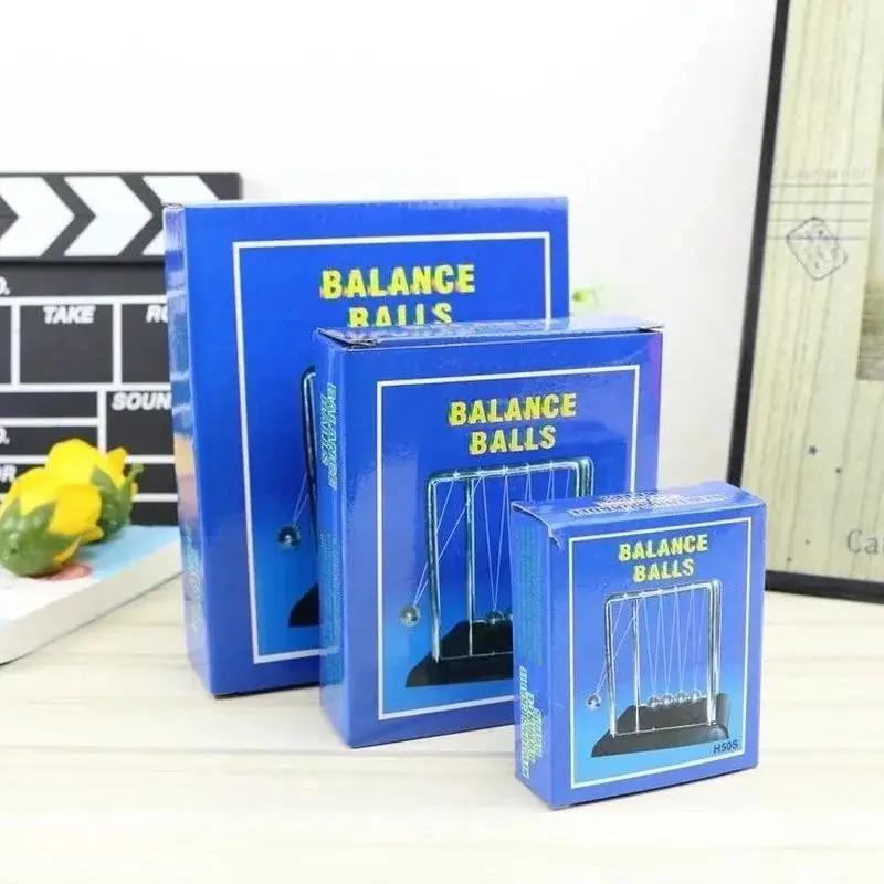 1 Pcs Desk Table Decor Metal Pendulum Ball Steel Balance Ball Newton Ball Physics Science Pendulum Newton's Cradle